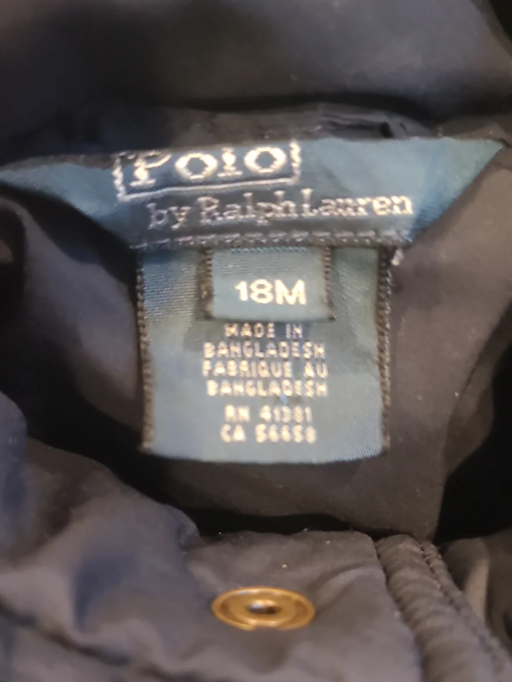 POLO BY Ralph Lauren Navy Quilted BARN Jacket BOYS 18M